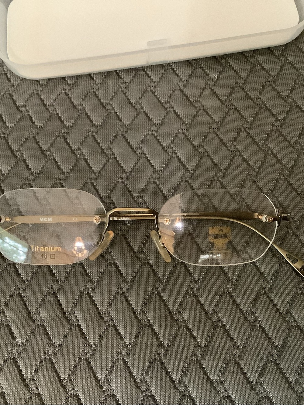 MCM Rimless Titanium Eyeglasses in Gold Tone - Picture 4 of 8